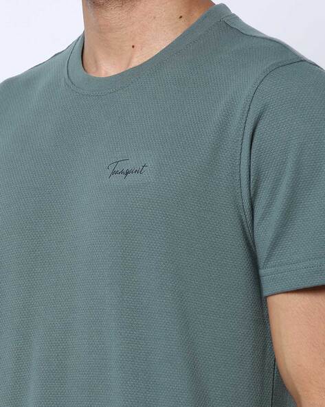 Regular Fit Popcorn Crew-Neck T-Shirt