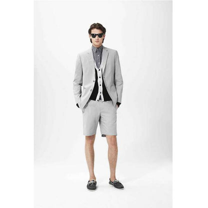 Straight Fit Shorts With Button Closure