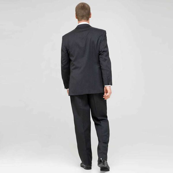 Charcoal Single Pleat Wool Suit