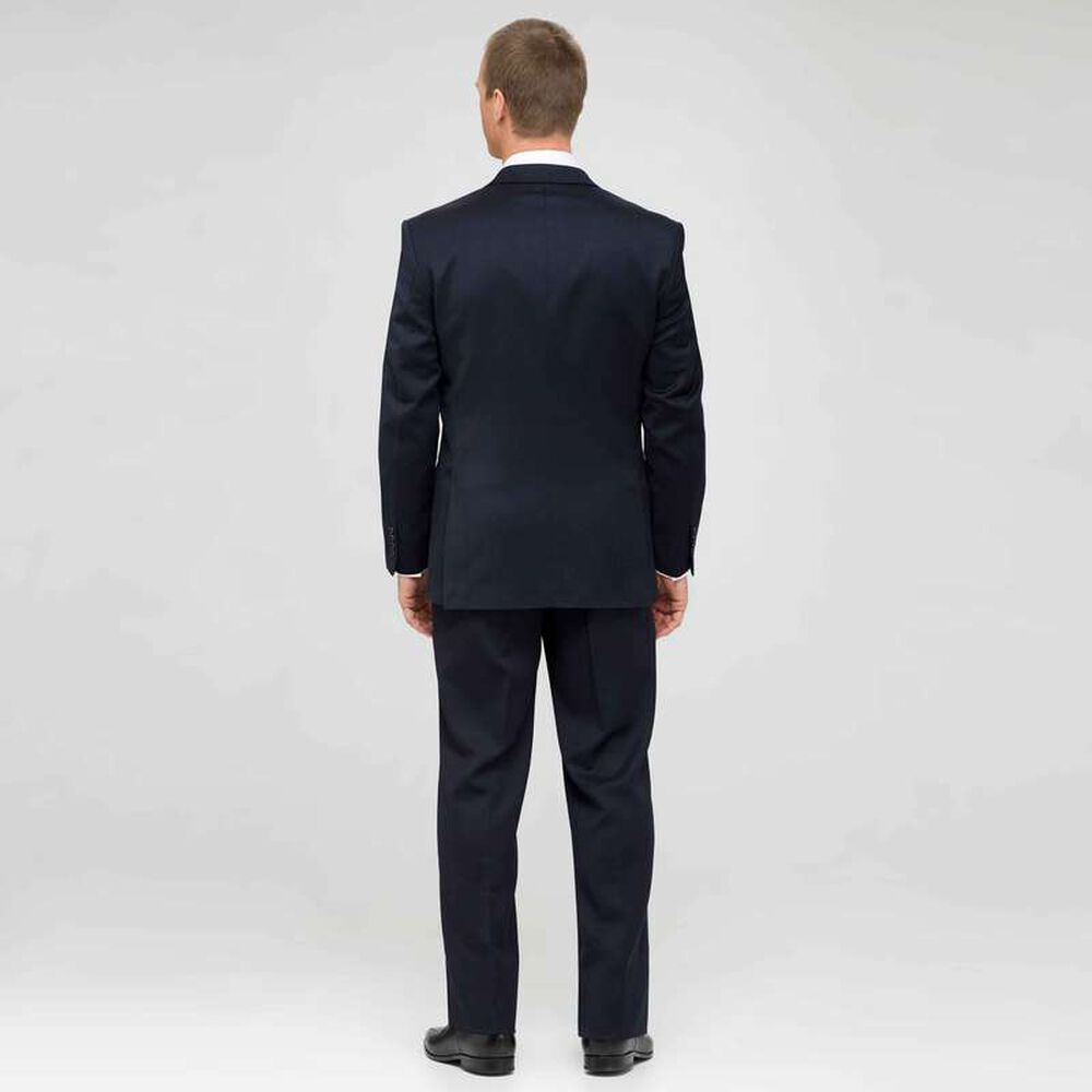 Navy Single Pleat Wool Suit