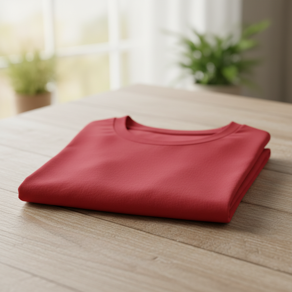 Classic Red T-Shirt folded display