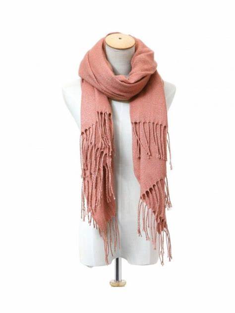 WOMENS RICH SOLID COLOR LONG SOFT WINTER SCARF